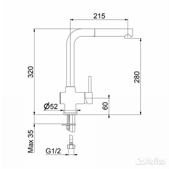 Смеситель для кухни Webert Lisbona LS940302560