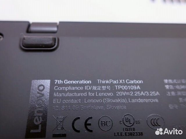 Lenovo X1 Carbon 7 Gen IPS i5-8365 8Gb/240SSD Чек