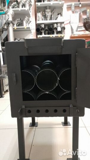 Печь походная с трубами