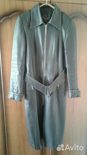 Плащ кожаный