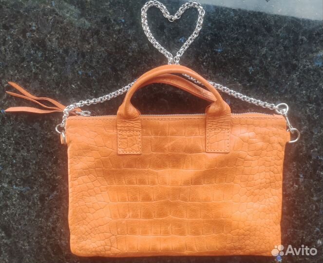 Сумка-клатч gianni chiarini натуральная кожа новая