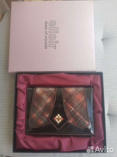 Бумажник женский для паспорта, натуральная кожа