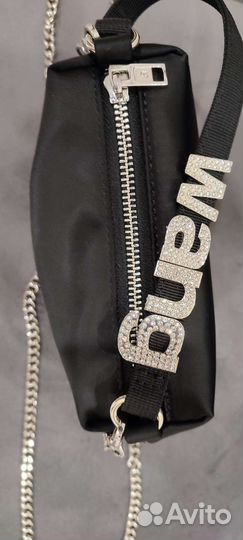 Alexander wang сумка со стразами чёрная