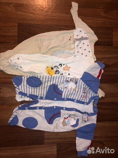 Вещи пакетом для малыша 1-6 мес