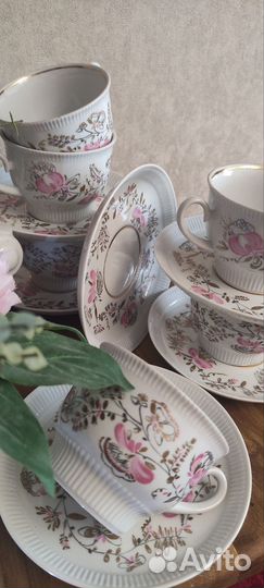 Чайные пары Полонное, лфз, Дулево, посуда СССР