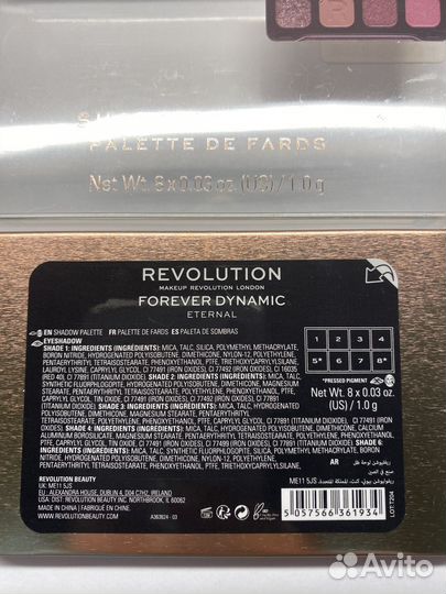 Палитра теней makeup revolution