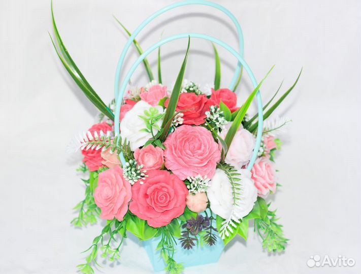 Мыльные цветы, ручной работы)