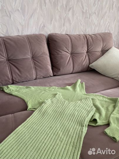 Костюм женский с платьем теплый ангорка