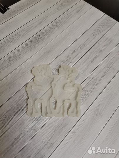 Молд форма силиконовая новый год сани олени