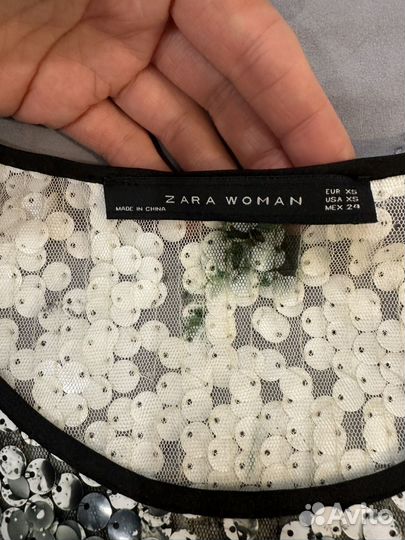 Топы женские zara с паетками
