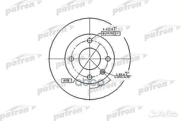 Диск тормозной audi 80 91- передн