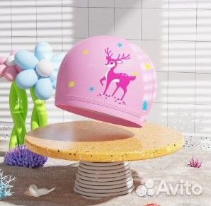 Шапочка для плавания с очками детская - Оленёнок