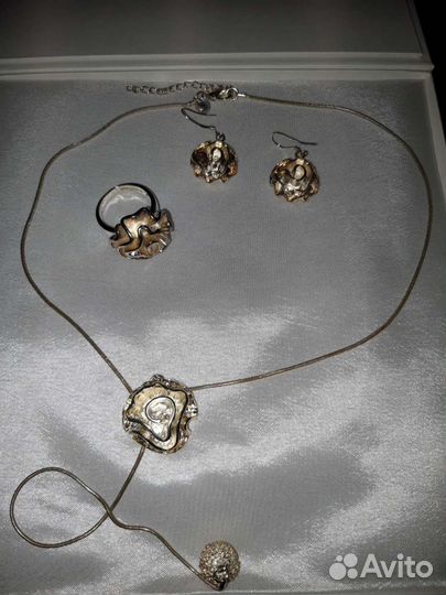 Колье,браслет,кольцо,серьги