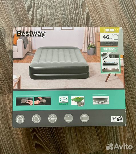 Надувной матрас bestway 203х152х46