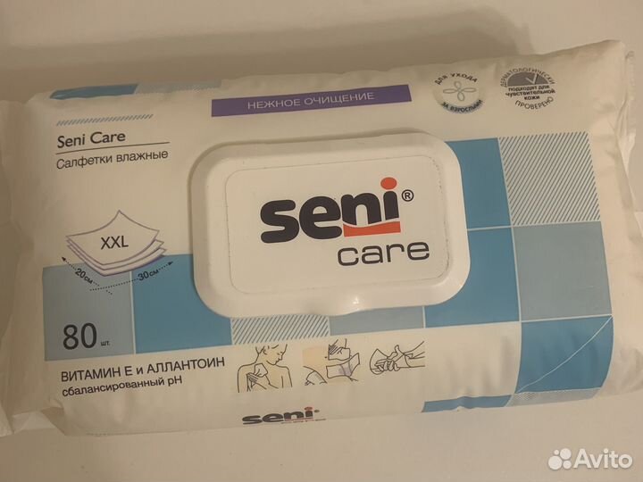 Салфетки влажные Seni Care 80 шт