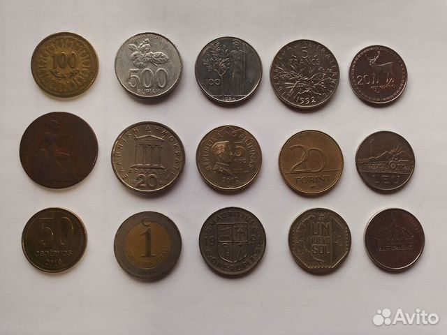 1) Монеты Мира 50 шт 50 стран без повторов