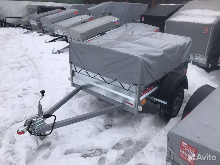 Бортовой прицеп 1,7х1,2 с тентом 0,6м