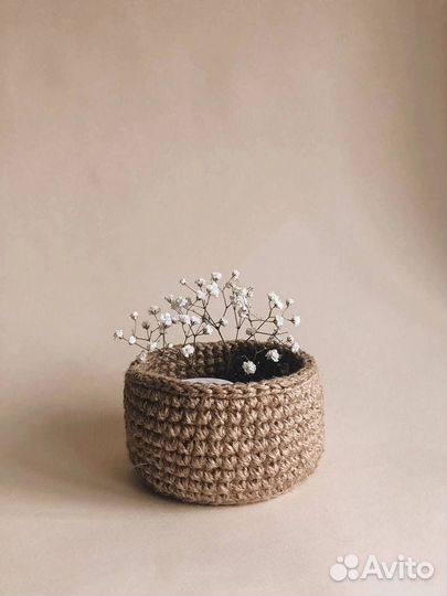 Корзина плетенная с крышкой