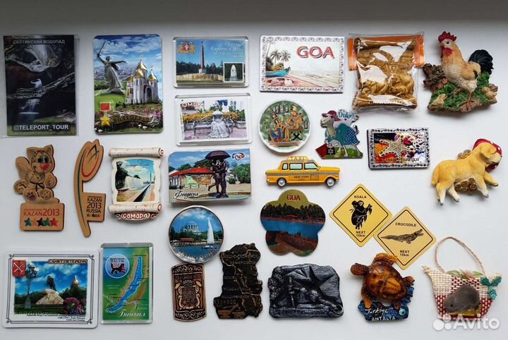 Коллекция магнитов из путешествий (23 шт.)