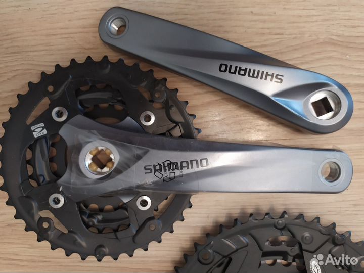 Система, шатуны shimano М3000 под квадрат Новая