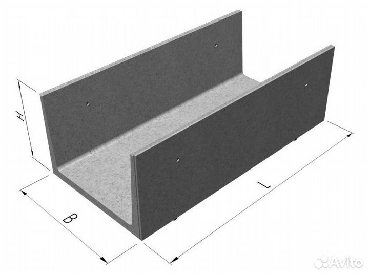 Лоток теплотрасс Л 12-15/2