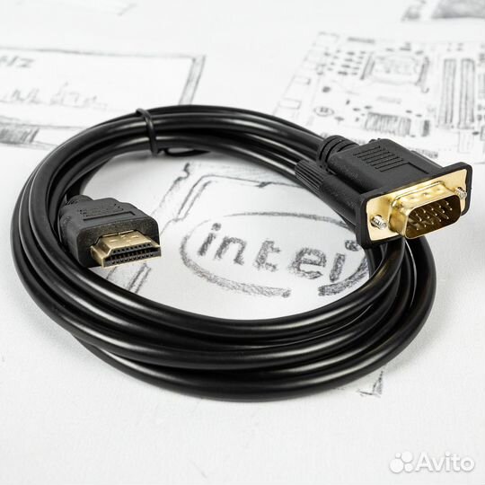 Кабель - переходник hdmi - VGA ExeGate