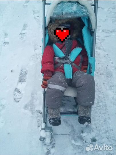 Санки коляска с колесами