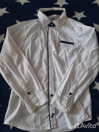 Рубашка школьная на мальчика 128