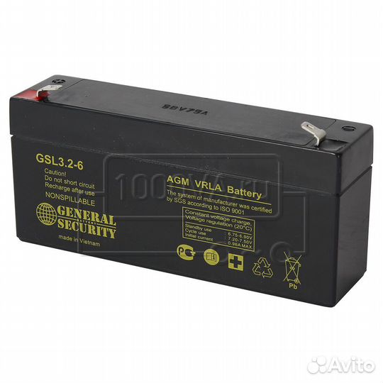 Аккумулятор General Security серии GS1.3-6 оптом