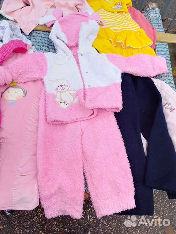 Вещи на девочку, пакетом много теплых до трёх лет