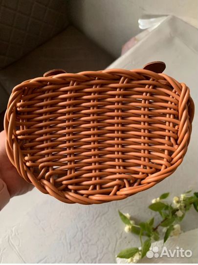 Плетеная корзина на велосипед, самокат, беговел