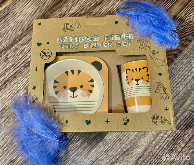 Набор бамбуковой детской посуды