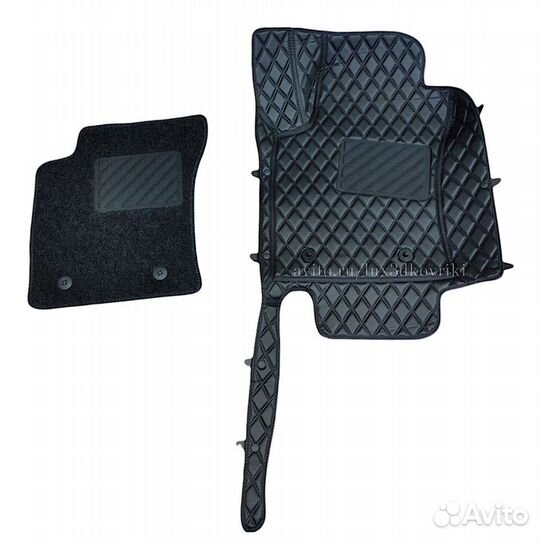 Коврики премиум RR Vogue (3) +ворсовые. Чёрн/чёрн