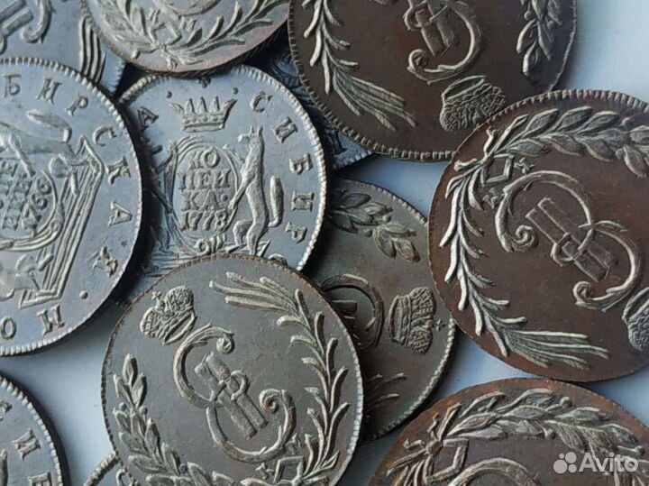 Монета сибирская копейка 1778- копия