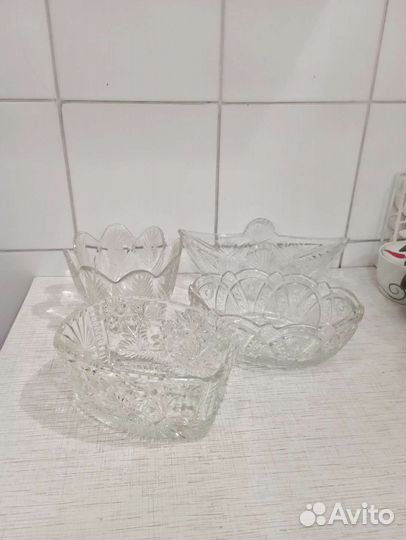 Хрустальные вазочки/конфетницы/салатницы
