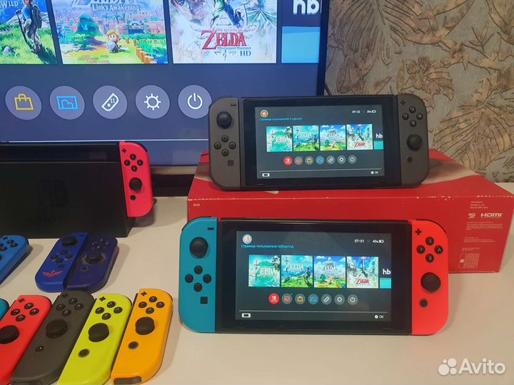 Nintendo switch 2рев. прошитый 128 гб чип