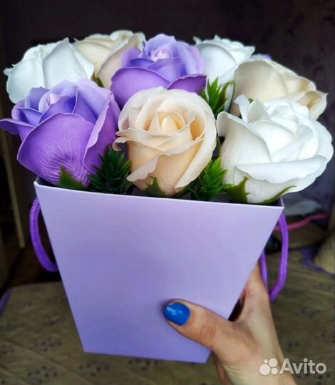 Розы из мыла (цветы, мыльные розы, подарок)