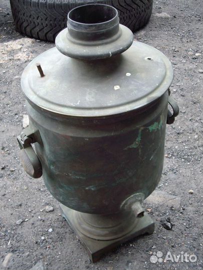 Старинный 10 л самовар на углях