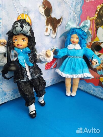 Ватные елочные игрушки