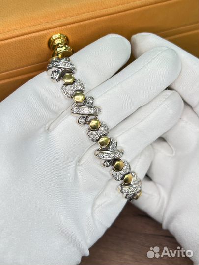 Импортный браслет из золота 750 с бриллиантами