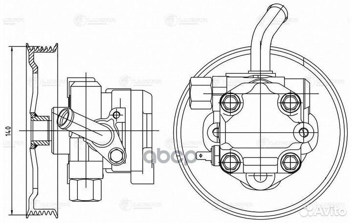 Насос гур для а/м Mitsubishi Pajero Sport (08)