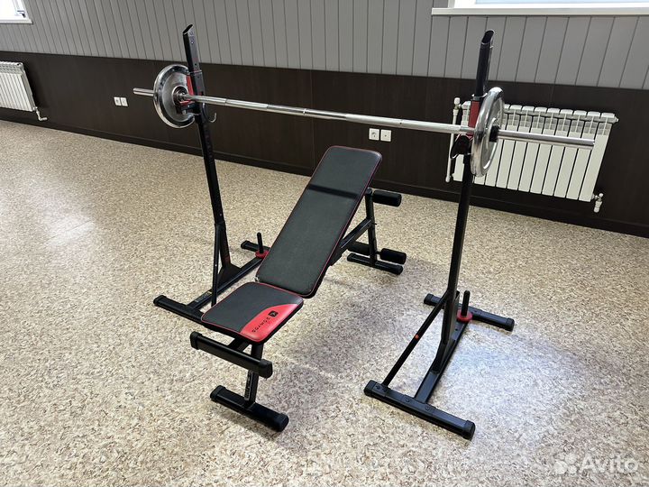 Стойка + скамья + штанга