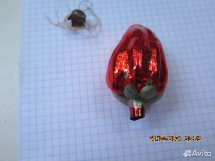 Елочная игрушка Перец Перчик Стекло СССР