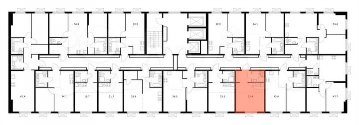 Квартира-студия, 25,4 м², 19/25 эт.