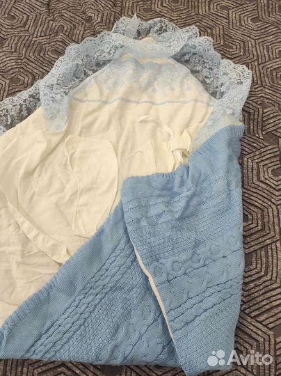 Конверт одеяло на выписку для мальчика