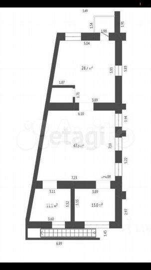3-к. квартира, 103 м², 1/9 эт.