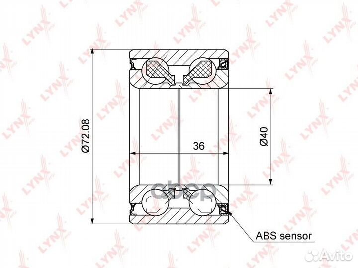 Комплект подшипника ступицы колеса перед WB