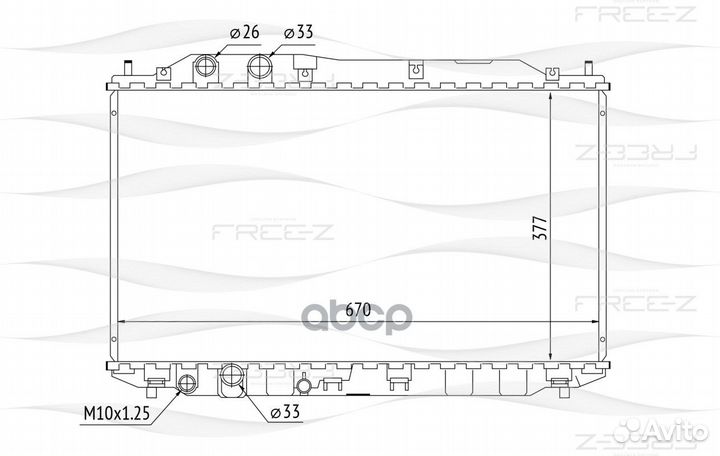 KK0248 Радиатор honda civic 1.8 06- KK0248 free-Z