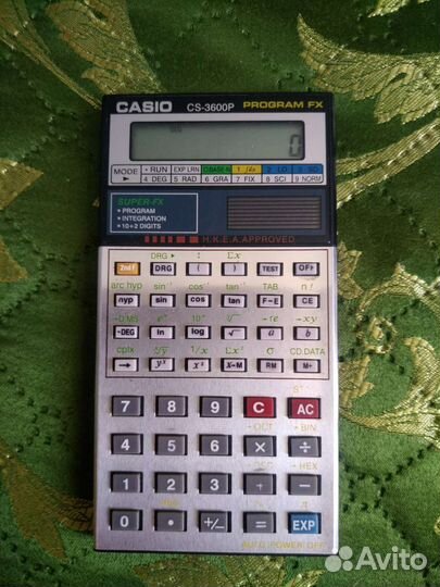 Инженерный калькулятор casio, 1995 год