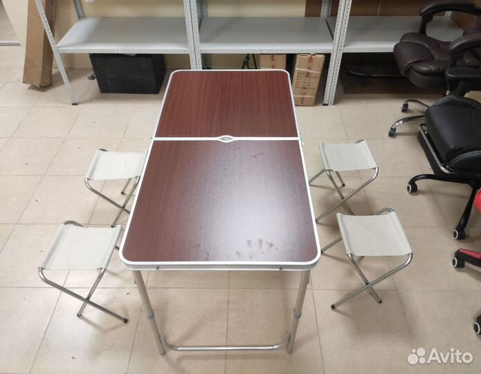 Стол Туристический раскладной 4 стула 120 см